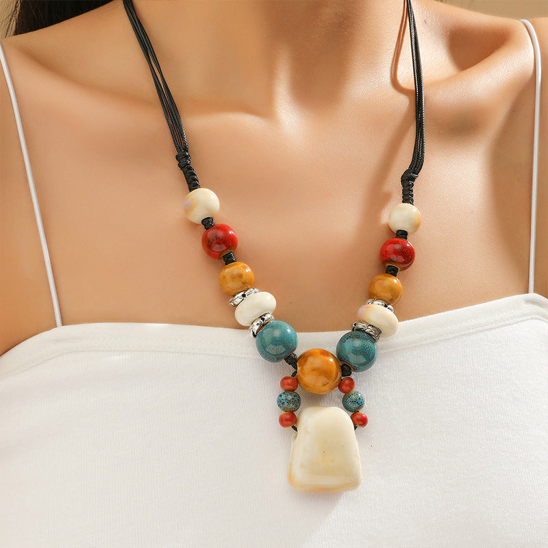 Collar Bohemio Versátil De Cerámica al por mayor